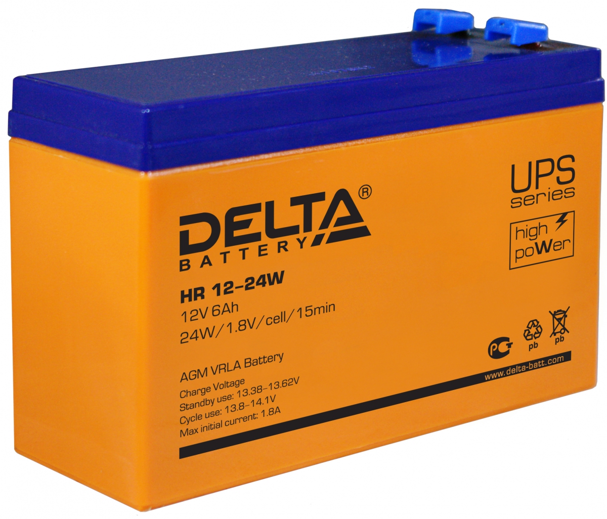 Аккумулятор Delta HR 12-24 W (6 А/ч 12v) в Советской Гавани