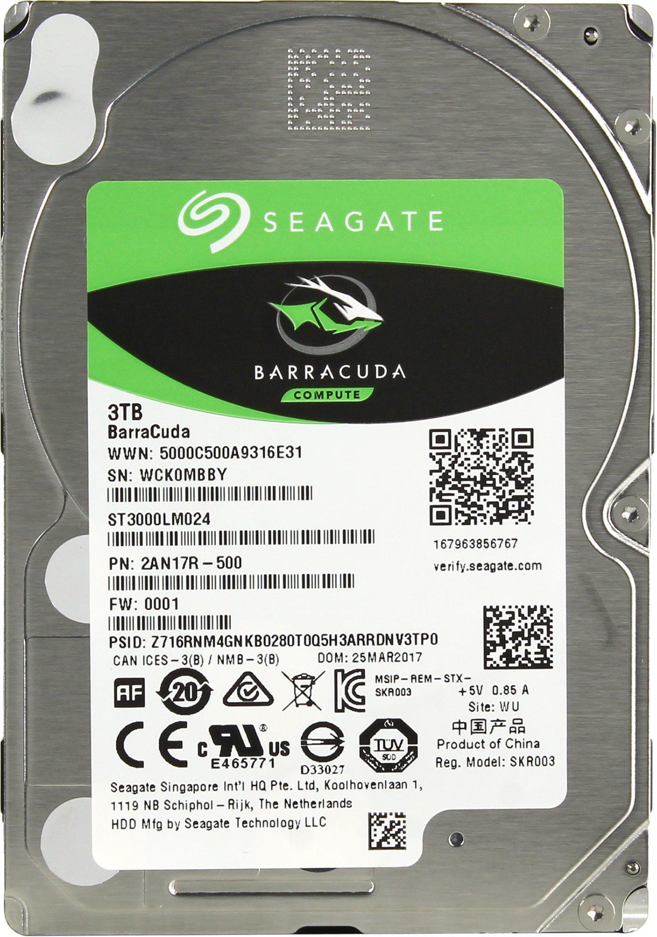 Жесткий диск Seagate BarraCuda ST3000LM024 3 ТБ в Советской Гавани