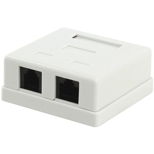 Комбинированная розетка накладная (Тел.+комп.) RJ-11+RJ-45 Комбинированная розетка накладная (Тел.+комп.) RJ-11+RJ-45