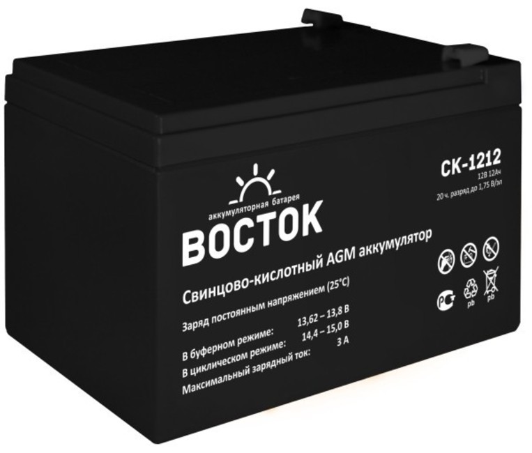 Аккумулятор Восток СК 1212 (12 А/ч, 12 В) в Советской Гавани