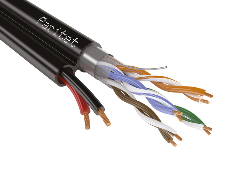 Кабель UTP2 4*2*0,52 Cat5e + 2х0,75 PE (питание)
