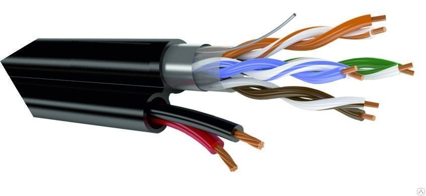 Кабель FTP 4 pair +2х0.75 внешний(200м) (мульти-кабель) в Советской Гавани