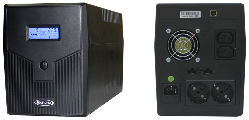 SKAT-UPS 1500/900 ИБП 220 В, 1500 ВА (900 Вт), встроенные АКБ 9 Ач, 2 шт, время резерва 2 мин. в Советской Гавани