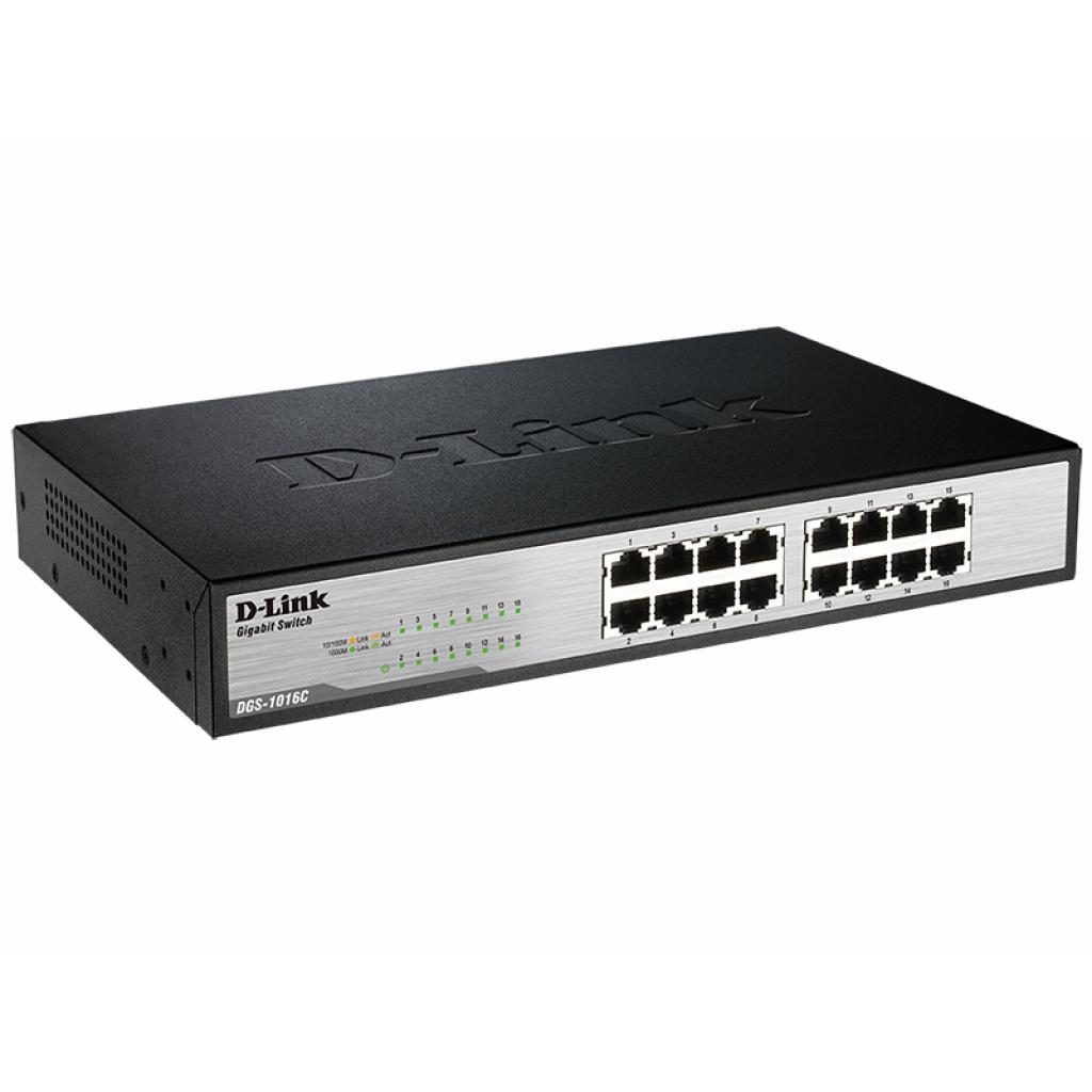 Коммутатор D-Link DES-1016C Неуправляемый коммутатор 10/100Base-TX и функцией энергосбережения в Советской Гавани